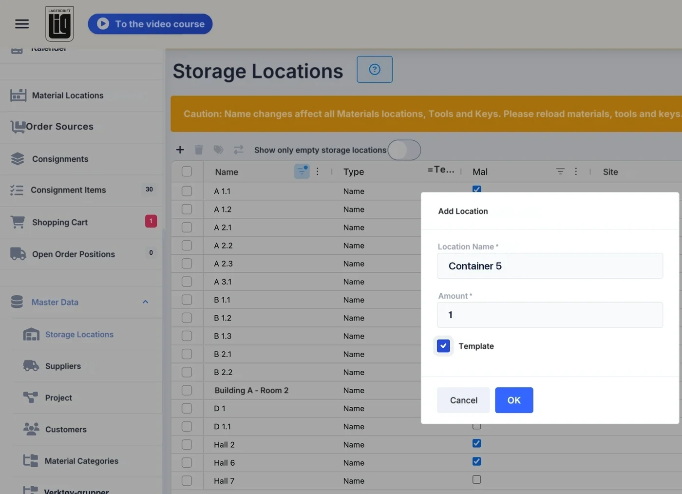 The Add Location dialog